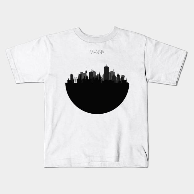 Vienna Skyline Kids T-Shirt by inspirowl